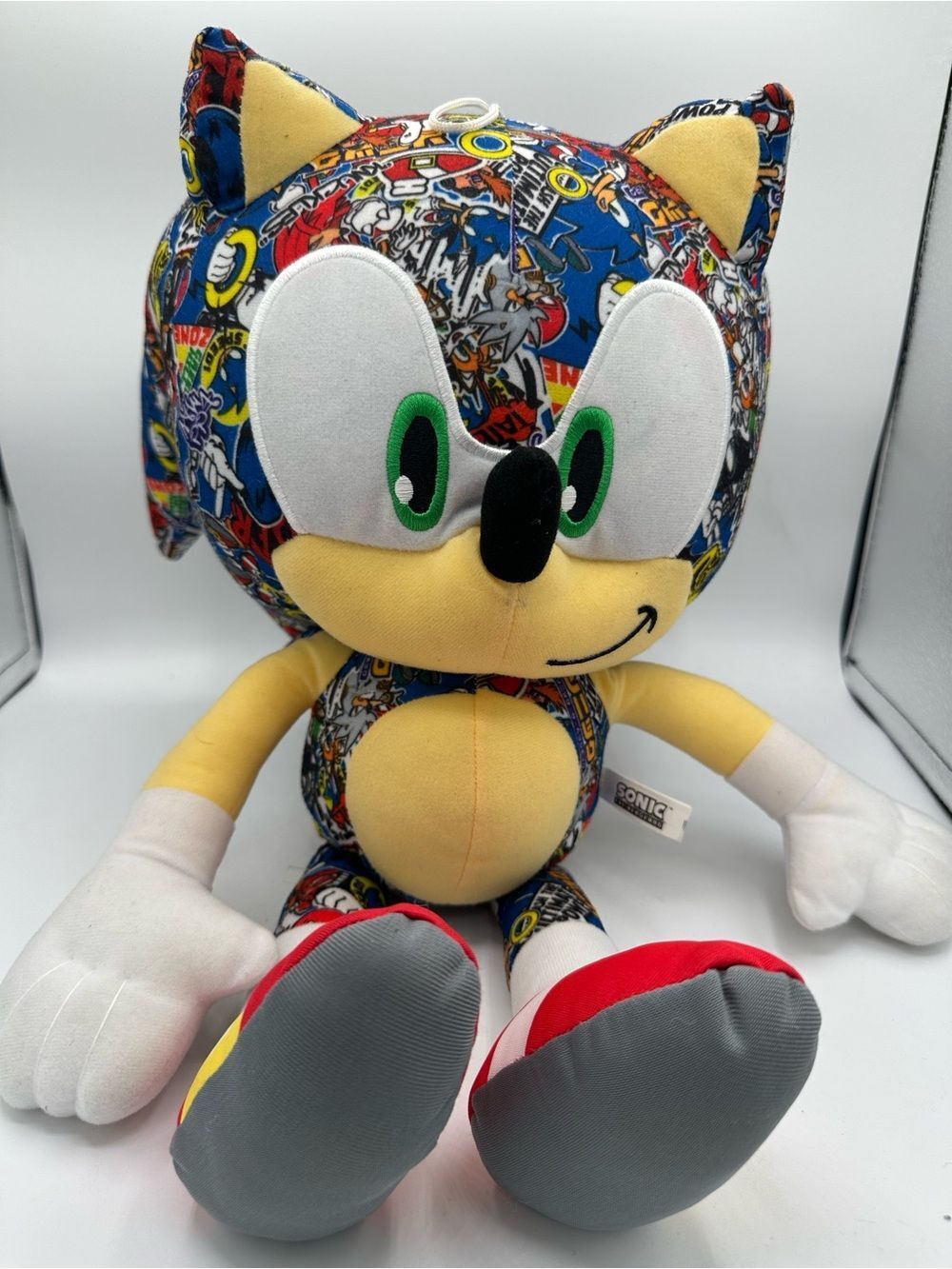 Sonic The Hedgehog Sticker Bomb Plush Doll LG Comic 18” Stuffed Animal